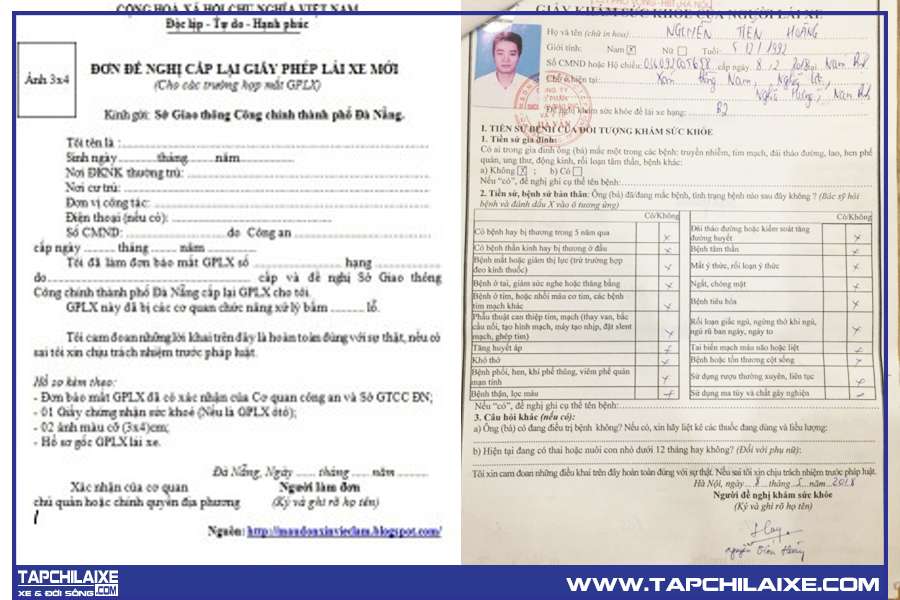 Mẫu đơn nghị đổi, cấp lại Giấy phép lái xe