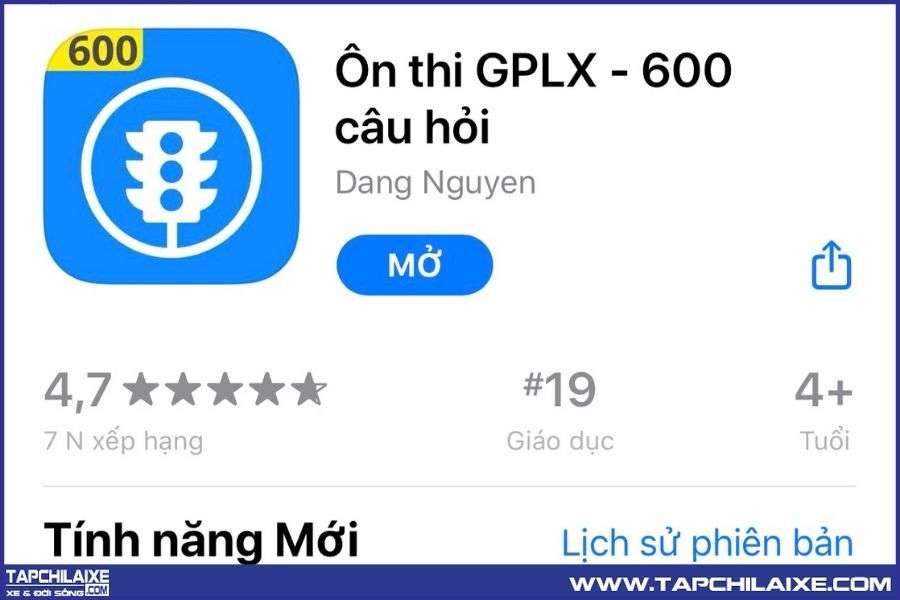 Phần mềm học lái xe ô tô trên điện thoại Ôn Thi GPLX 600 câu hỏi